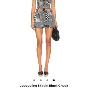 Black and White Checkered Skirt